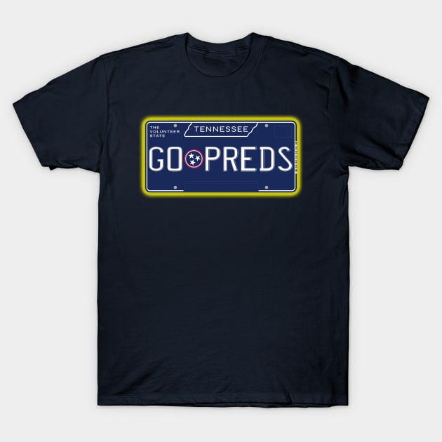 TN License Plate- GO PREDS- Predators T-Shirt by AR100AR